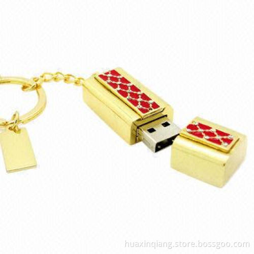 Diamond Jewelry USB Drive, 128MB-64GB Capacity, User-defined Color, USB 2.0, 5-year Warranty